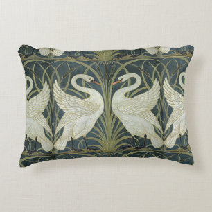 Coussins Décoratifs Vintage réversible Walter Crane Swan Rush et Iris