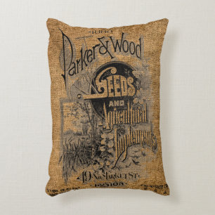 Coussins Décoratifs Vintage Rustique Faux Burlap Modèle de sac à semen