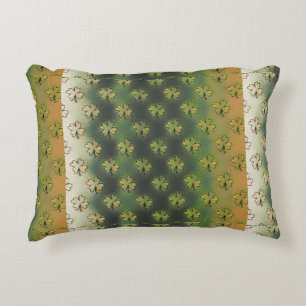 Coussins Décoratifs Vintage Vert, gris et orange shamrock St Patrick