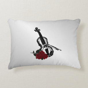 Coussins Décoratifs Violon et argent Rose