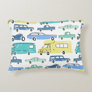 Coussins Décoratifs Voitures de ville et le dessin animé de transport 