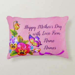 Coussins Décoratifs Vos Mots Ajouter Des Noms Texte Customisé Violet R