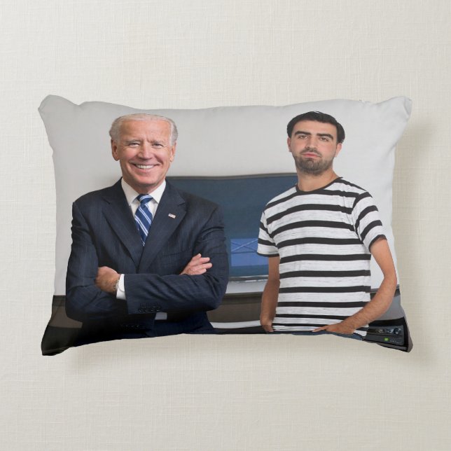 Coussins Décoratifs Vous avez rencontré le président Joe Biden | Ajout (Devant)