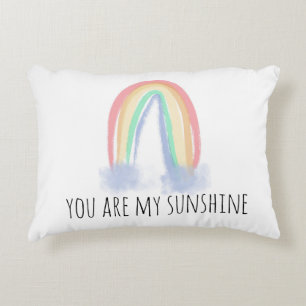 Coussins Décoratifs Vous êtes mon eau de soleil aquarelle arc-en-ciel 