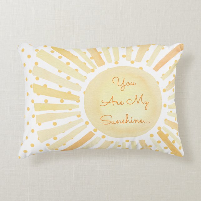 Coussins Décoratifs Vous Êtes Mon Soleil Points Soleil Jaune Blanc Amo (Devant)