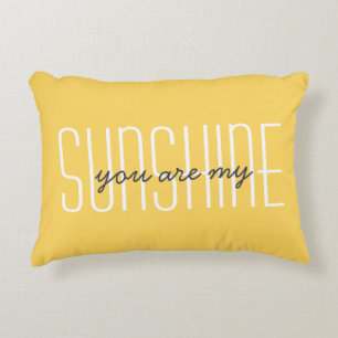 Coussins Décoratifs Vous Êtes Mon Sunshine Citation Cute Jaune Lumbar