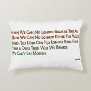 Coussins Décoratifs Vous ne pouvez pas manger de l'argent Accent Couss