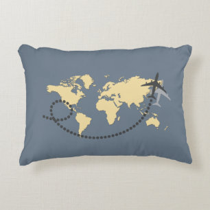 Coussins Décoratifs Voyageons l'illustration du monde