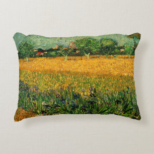 Coussins Décoratifs Vue d'Arles avec des iris par Vincent van Gogh