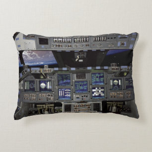Coussins Décoratifs Vue de la Terre en orbite depuis le cockpit de la