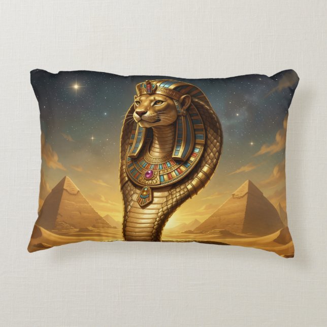 Coussins Décoratifs Wadjet – Egyptian Cobra Goddess (Dos)