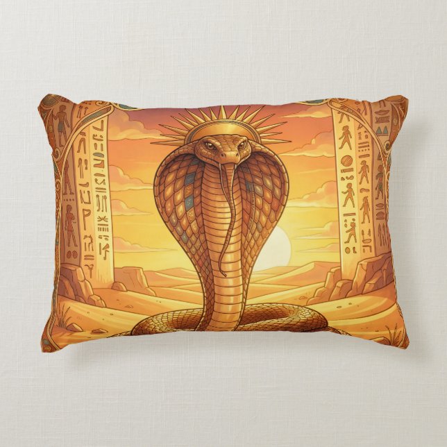 Coussins Décoratifs Wadjet – Egyptian Cobra Goddess´1 (Devant)