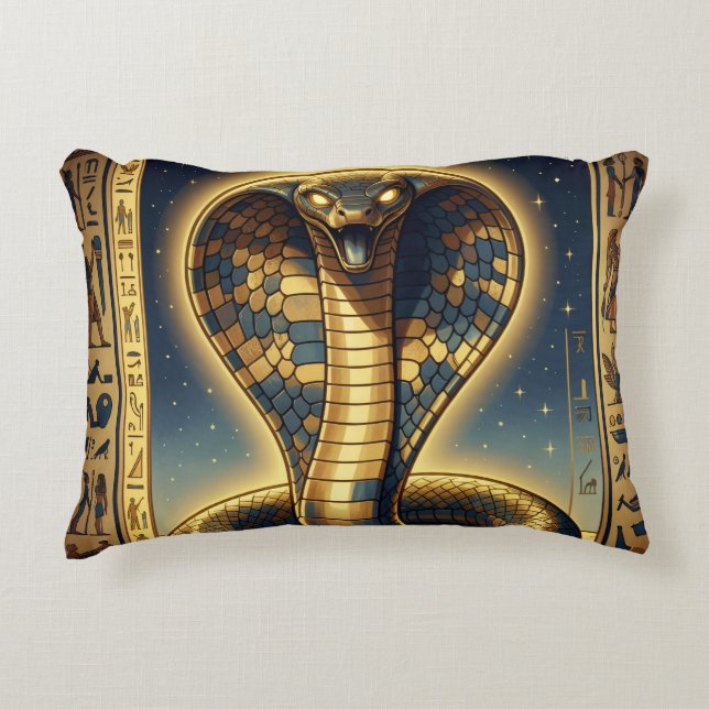 Coussins Décoratifs Wadjet – Egyptian Cobra Goddess´3 (Devant)