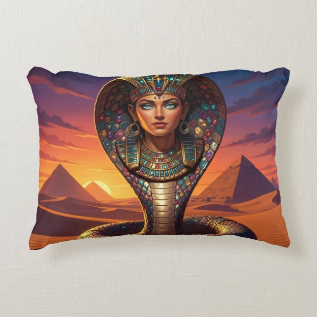 Coussins Décoratifs Wadjet – Egyptian Cobra Goddess´7 (Devant)