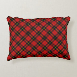 Coussins Décoratifs Wallace tartan rouge noir plaid