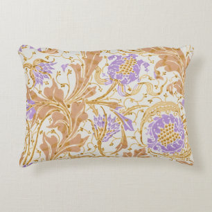 Coussins Décoratifs Walter Crane Arts and Crafts Art floral pourpre