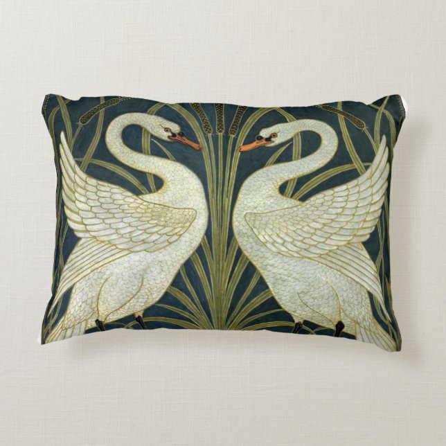 Coussins Décoratifs Walter Crane Swan & Rush and Iris Victorian  (Dos)