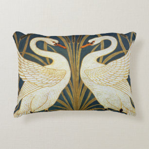 Coussins Décoratifs Walter Crane - Swan, Rush Et Iris Art Nouveau