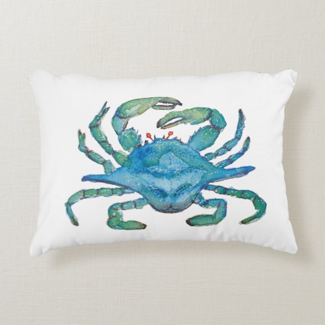 Coussins Décoratifs Watercolor crab pillow (Devant)