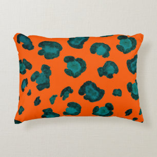 Coussins Décoratifs Watercolor seamless pattern with leopard skin. Fas