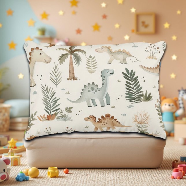 Coussins Décoratifs Whimsical Boho Jungle Dinosaur Motif (Créateur téléchargé)