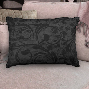 Coussins Décoratifs Whimsy gothique dévoilé : Filigree sur Velvet Noir