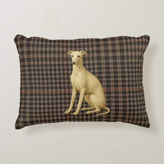 Coussins Décoratifs Whippet tartan / plaid / tweed accdent cushion (Devant)