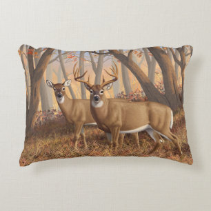 Coussins Décoratifs White Deer Buck & Doe Automne Maple Woods