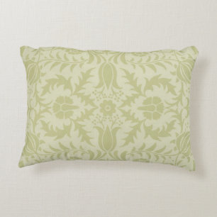 Coussins Décoratifs William Morris Borage damassé vert doux vintage