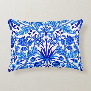 Coussins Décoratifs William Morris Hyacinth Imprimer, Cobalt Bleu & Bl
