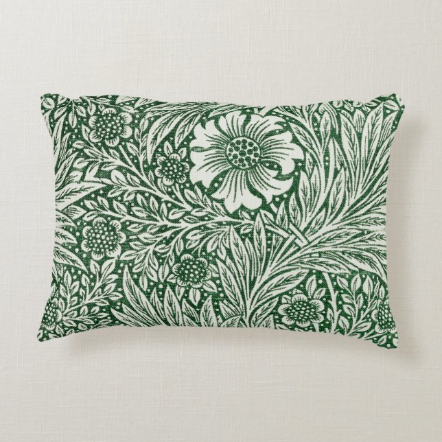 Coussins Décoratifs william morris marigold vert floral fleur (Dos)