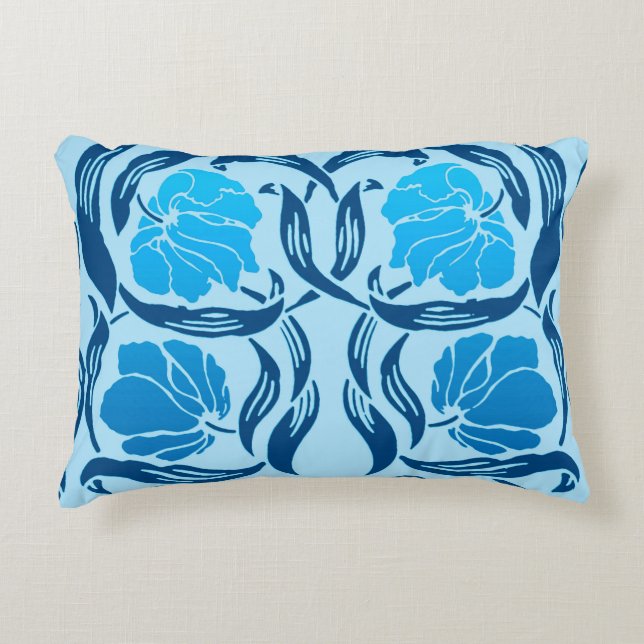 Coussins Décoratifs William Morris Pimpernel, Denim & Bleu clair (Devant)