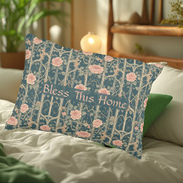 Coussins Décoratifs William Morris Rose Trellis Bless This Home Floral