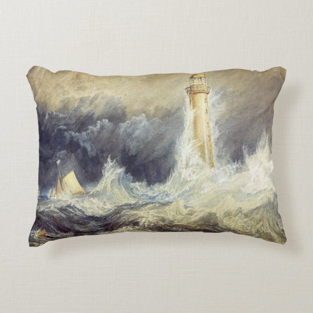 Coussins Décoratifs William Turner - Phare de Bell Rock (Devant)