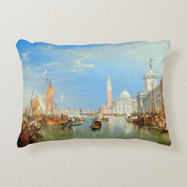 Coussins Décoratifs William Turner - Venise, le Dogana et San Giorgio (Devant)