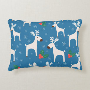 Coussins Décoratifs Winter background with deers ( seamless pattern)an