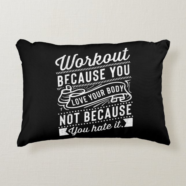 Coussins Décoratifs Workout Because (Devant)