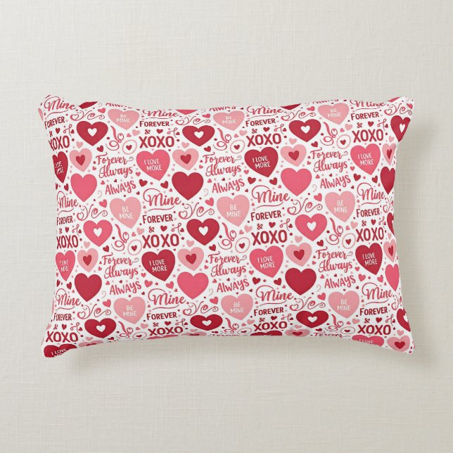 Coussins Décoratifs XOXO & Always Be Mine Valentine  (Devant)