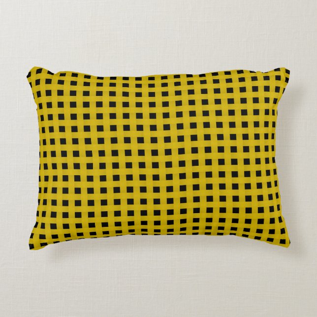 Coussins Décoratifs Yellow Black Weave Pattern (Devant)