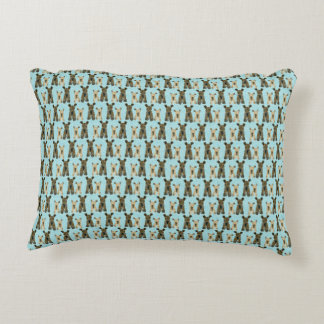 Coussins Décoratifs Yorkshire Terrier Motif en Turquoise