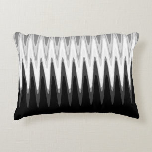 Coussins Décoratifs Zig Zag noir blanc gris Motif