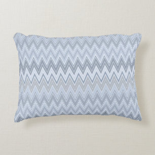Coussins Décoratifs Zigzag bleu clair