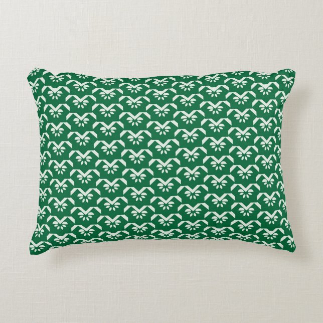 Coussins Décoratifs Zigzag floral vert (Devant)