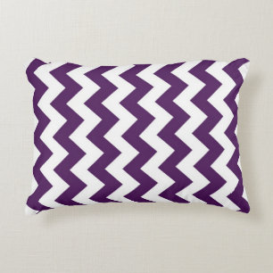 Coussins Décoratifs Zigzag violet et blanc