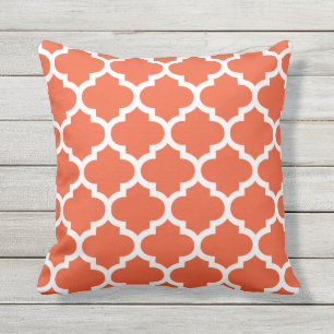 Coussins extérieurs de motif orange de Quatrefoil