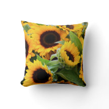 Coussins floraux de tournesols