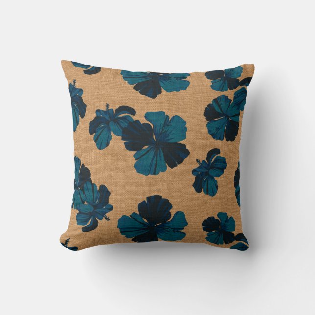 Coussins hawaïens rayés de réversible de ketmie (Recto)