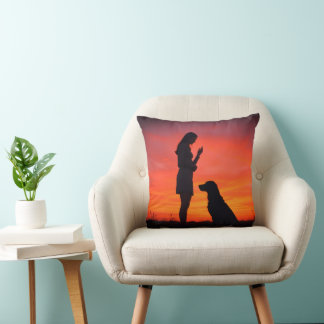 coussins jetables chien et fille