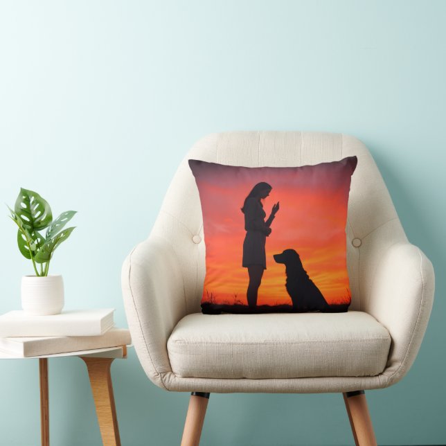 coussins jetables chien et fille (Chaise)