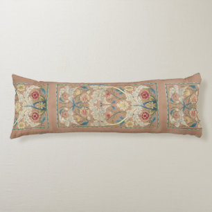 Coussins Longs 1875 Broderie florale Vintage William Morris